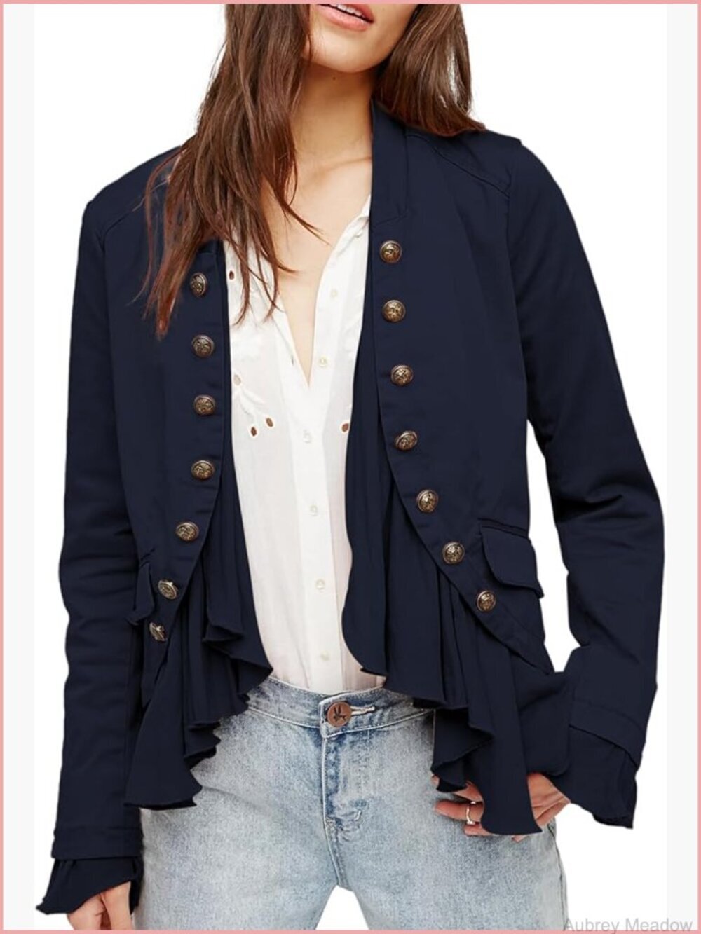 High Low Steampunk Blazer Jacket Button Up Cardigan